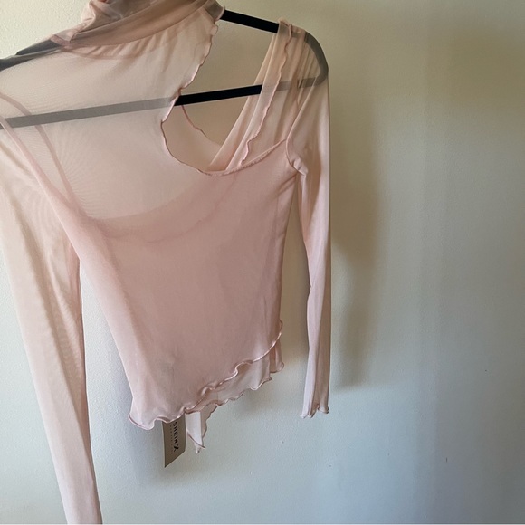 Blouse top NEW see through, mesh, cut out - Picture 2 of 5